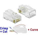 Delock RJ45 nyomó+vágó+hajlító apa Cat.6 UTP 20 db.