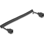 Delock RJ45 tekercselt kábel jack aljzatba Cat.5e UTP 1 m - 3 m fekete