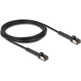 Delock RJ45 vékony hálózati kábel Cat.6A U/FTP hajlítható fekete 3 m hosszú