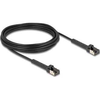 Delock RJ45 vékony hálózati kábel Cat.6A U/FTP hajlítható fekete 5 m hosszú