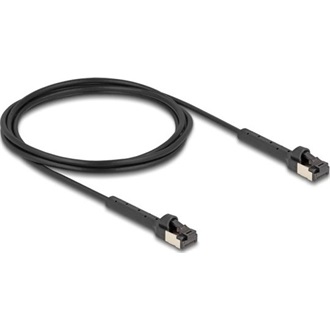 Delock RJ45 vékony hálózati kábel Cat.8.1 U/FTP hajlítható akár 40 Gbps fekete 2 m