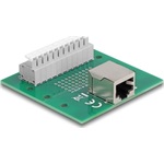 Delock RJ50 anya - Terminal block nyomógombbal DIN sínhez