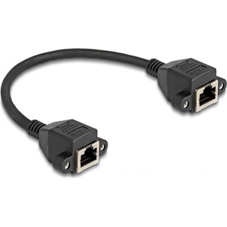 Delock RJ50 S/FTP -> RJ50 S/FTP F/F adatkábel 0.25m fekete