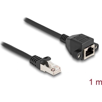 Delock RJ50 S/FTP -> RJ50 S/FTP M/F adatkábel hosszabbító 1m fekete