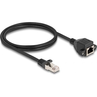 Delock RJ50 S/FTP -> RJ50 S/FTP M/F adatkábel hosszabbító 1m fekete