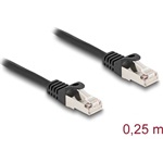 Delock RJ50 S/FTP -> RJ50 S/FTP M/M adatkábel 0.25m fekete