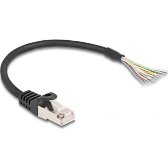 Delock RJ50 S/FTP -> nyitott vezeték M/M adatkábel 0.25m fekete