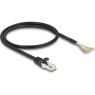Delock RJ50 S/FTP -> nyitott vezeték M/M adatkábel 0.5m fekete