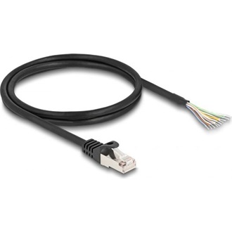 Delock RJ50 S/FTP -> nyitott vezeték M/M adatkábel 1m fekete