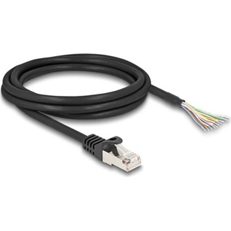 Delock RJ50 S/FTP -> nyitott vezeték M/M adatkábel 2m fekete