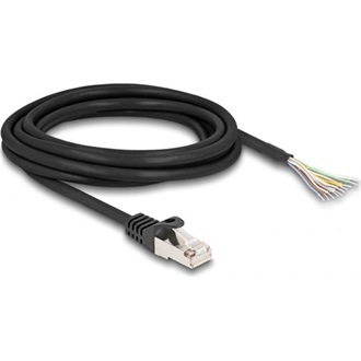 Delock RJ50 S/FTP -> nyitott vezeték M/M adatkábel 3m fekete
