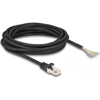 Delock RJ50 S/FTP -> nyitott vezeték M/M adatkábel 5m fekete