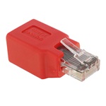 Delock RJ45 crossover CAT5 UTP - RJ45 crossover CAT5 UTP M/F adapter piros