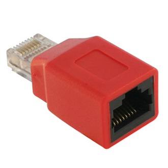 Delock RJ45 crossover CAT5 UTP - RJ45 crossover CAT5 UTP M/F adapter piros