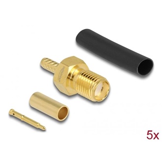 Delock RP-SMA anya RG-174 / RG-316 krimpelésére illeszkedő süllyesztő csővel