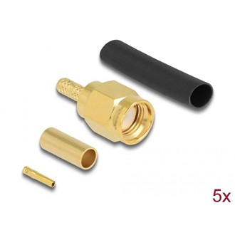 Delock RP-SMA apa RG-174 / RG-316 krimpelésére illeszkedő süllyesztő csővel