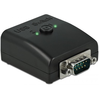 Delock RS-232 váltó és megosztó 1 db. soros DB9 ? 2 db. Kétirányú B-típusú USB 2.0