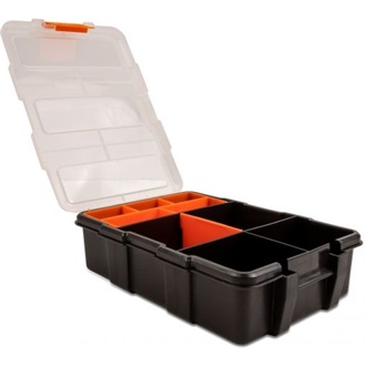 Delock Rendező doboz 11 egységgel, 220 x 155 x 60 mm méretben, narancs és fekete