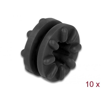 Delock Rezgés-mentesítő karika, fekete 10 db