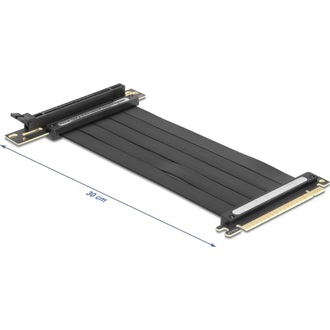 Delock Riser kártya PCI Express 4.0 x16 apa x16 foglalatba 90 -os szögben, 30 cm-es kábellel