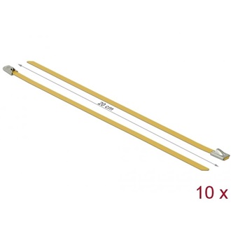 Delock Rozsdamentes Acél Kábelkötegek Hossza 200 x Szélesség 4,6 mm sárga 10 db.