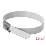 Delock Rozsdamentes Acél Kábelkötegek Hossza 200 x Szélesség 7,9 mm fehér 10 db.