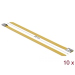 Delock Rozsdamentes Acél Kábelkötegek Hossza 200 x Szélesség 7,9 mm sárga 10 db.