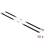 Delock Rozsdamentes Acél Kábelkötegek Hossza 300 x Szélesség 4,6 mm fekete 10 db.