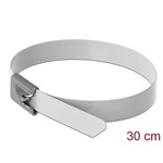 Delock Rozsdamentes Acél Kábelkötegek Hossza 300 x Szélesség 7,9 mm fehér 10 db.
