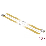Delock Rozsdamentes Acél Kábelkötegek Hossza 300 x Szélesség 7,9 mm sárga 10 db.