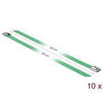 Delock Rozsdamentes Acél Kábelkötegek Hossza 500 x Szélesség 7,9 mm zöld 10 db.