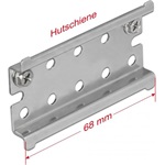 Delock Rozsdamentes acél DIN sín véglezáróval fali felszereléshez