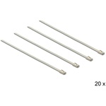 Delock 200x4,6mm rozsdamentes acél kábelkötegelő 20db