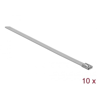 Delock Rozsdamentes acél kábelkötegelők, 200 x 7,9 mm (H x Sz), 10 darab