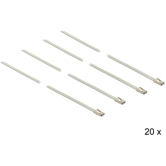 Delock 350x4,6mm rozsdamentes acél kábelkötegelő 20db