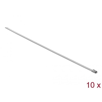 Delock Rozsdamentes acél kábelkötegelők, 500 x 4,6 mm (H x Sz), 10 darab