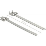 Delock Rozsdamentes acél, újrahasználható kábelkötegek összeköto kampóval hossz: 150 mm szélesség: 1