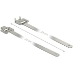 Delock Rozsdamentes acél, újrahasználható kábelkötegek összeköto kampóval hossz: 250 mm szélesség: 1