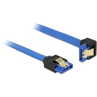 Delock SATA 3 F/F adatkábel 0.1m kék egyenes/90° le