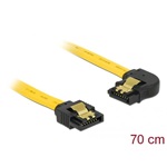 Delock SATA3 -> SATA3 F/F adatkábel 0.7m sárga egyenes/90° bal