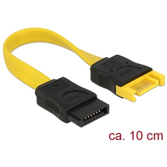 Delock SATA 3 M/F adatkábel hosszabbító 0.1m sárga