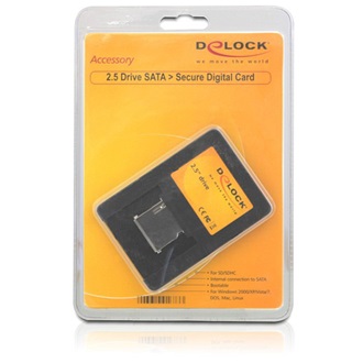 Delock SATA 2,5" SD + SDHC kártyaolvasó