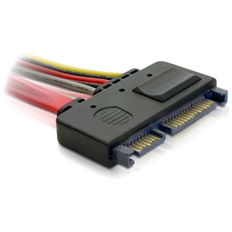 Delock SATA 22pin M/F adatkábel hosszabbító 0.2m piros