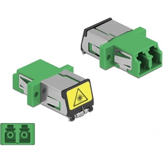 Delock SC optikai szálas csatlakozó Párosító lézervédő zárral / borítással Duplex anya - LC Duplex a
