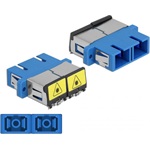 Delock SC optikai szálas csatlakozó Párosító lézervédő zárral / borítással Duplex anya - SC Duplex a