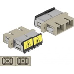 Delock SC optikai szálas csatlakozó Párosító lézervédő zárral / borítással Duplex anya - SC Duplex a