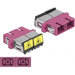 Delock SC optikai szálas csatlakozó Párosító lézervédő zárral / borítással Duplex anya - SC Duplex a