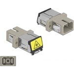 Delock SC optikai szálas csatlakozó Párosító lézervédő zárral / borítással Simplex anya - SC Simplex