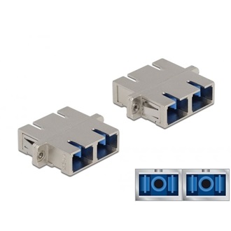 Delock SC Duplex -> SC Duplex F/F adapter fém single-mode