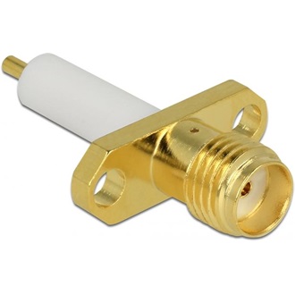 Delock SMA csatlakozóhüvely panelrögzítés 2 előre préselt lyuk a rögzítéshez